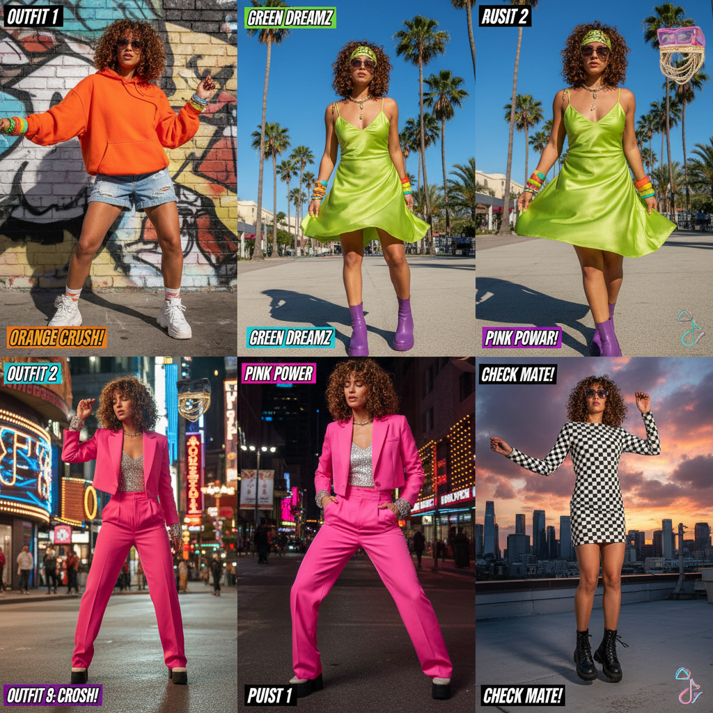 Colorful SHEIN fashion clothing haul with trendy outfits and accessories spread out